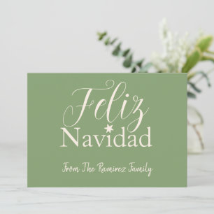 Invitation Feliz Navidad Modern Christmas Famille Salutation
