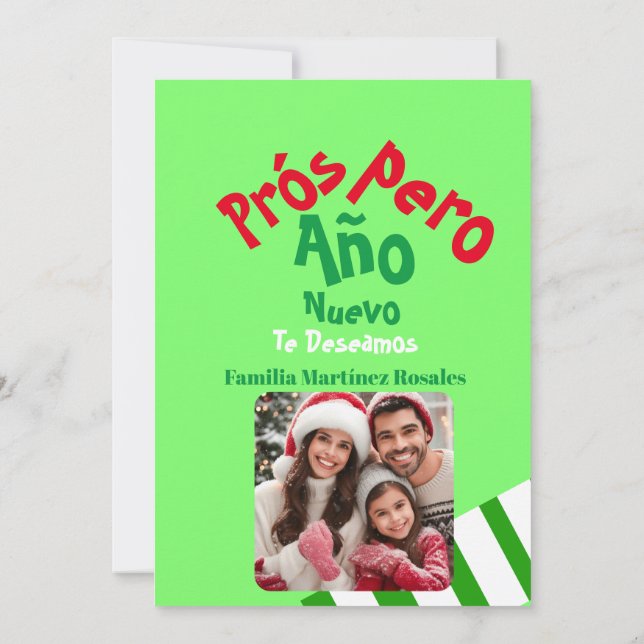 Invitation Feliz Navidad Photo Vacances de Noël Espagnol (Dos)
