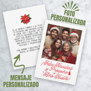 Invitation Feliz Navidad y Próspero Año Nuevo con Foto
