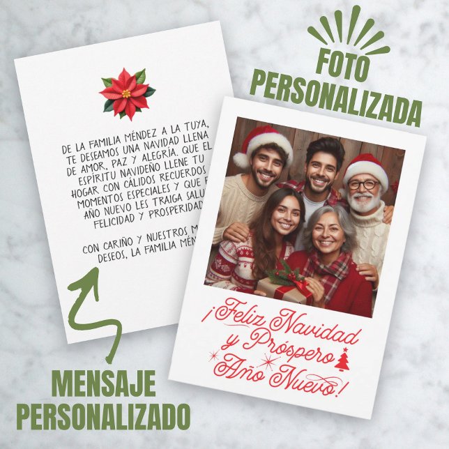Invitation Feliz Navidad y Próspero Año Nuevo con Foto (Feliz Navidad y Próspero Año Nuevo con Foto Invitation)