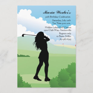 Invitation femelle de golfeur