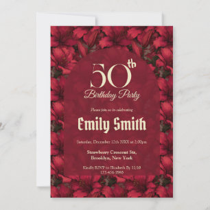 Invitation Féminin Fête d'anniversaire de la fille esthétique