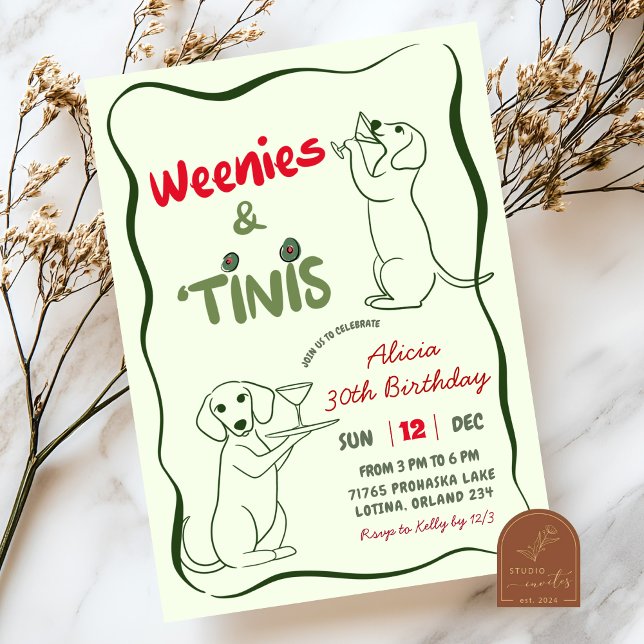 Invitation Femme anniversaire Tinis et Weenies (Créateur téléchargé)