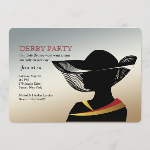 Invitation Femme avec l'invitation de course de cheval de