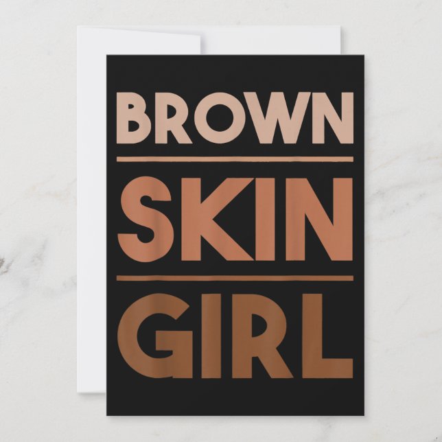 Invitation Femme Black Melanin Queen Magie Brown Skin Girl Ju (Devant)