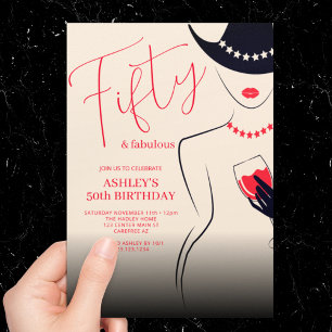 Invitation Femme de 50 ans et fabuleuse pour un 50e anniversa