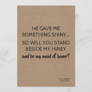 Invitation Femme de chambre d'amis ou femme de chambre d'honn