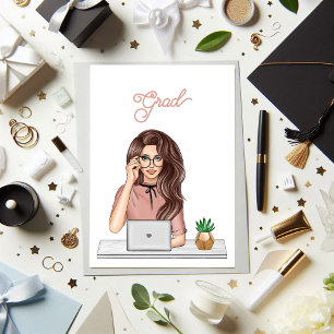 Invitation Femme design Moderne Graduate Celebration