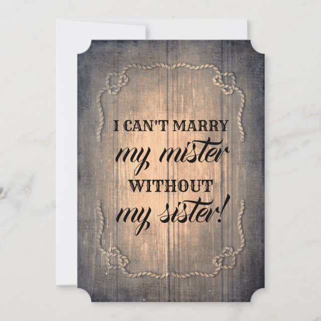 Invitation Femme d'honneur rustique / Femme d'honneur (Devant)