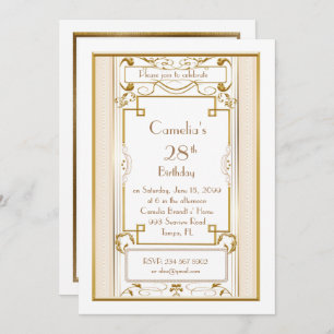 Invitation Femme d'invitation à la fête d'anniversaire, grand