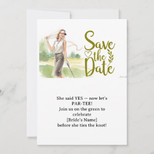 Invitation Femme en enterrement de vie de jeune fille de golf