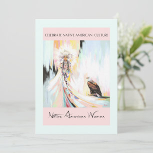 Invitation Femme Et Aigle Amérindiens