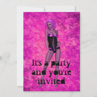 Invitation Femme imaginaire rave punk