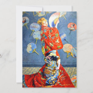 Invitation Femme Monet en costume japonais