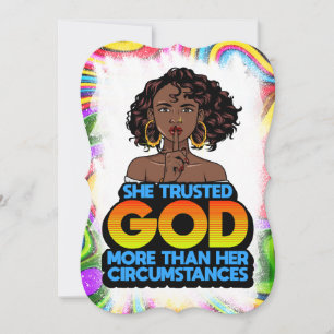 Invitation Femme noire, elle faisait plus confiance à Dieu qu