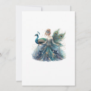 Invitation femme paon