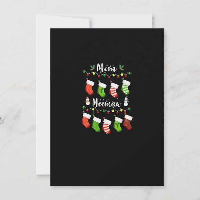 Invitation Femme Personnalisée Maman Meemaw Cadeau de Noël -  (Devant)