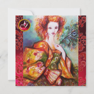 Invitation FEMME ROMANTIQUE À LA PÂTE DE PAIX ÉCLAIRANTE, Rou