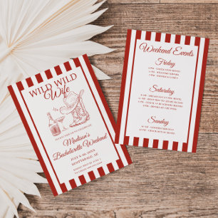 Invitation Femme Sauvage Sauvage Enterrement de Vie de Jeune 