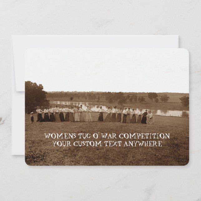 Invitation Femme tug-O-War Fox River Elgin IL dans les années (Devant)