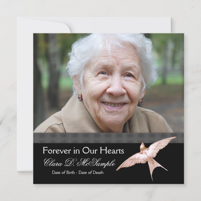 Invitation Femmes de la colombe noire rose - Photos Annonces  (Devant)