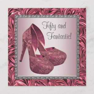 Invitation FEMMES DE SOUFFLE 50e anniversaire rose