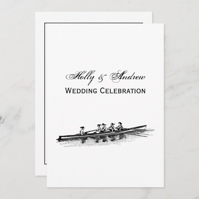 Invitation Femmes Rowers Équipe de l'eau Sports nautiques Noi (Devant / Derrière)