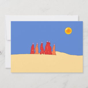 Invitation Femmes transportant de l'eau dans le désert de Tha