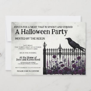 Invitation Fence gothique Parti d'Halloween