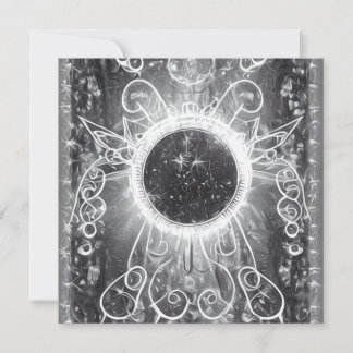 Invitation Fenêtre cosmique peinte surréaliste