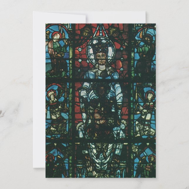 Invitation Fenêtre de vitrail d'église religieuse vintage (Devant)