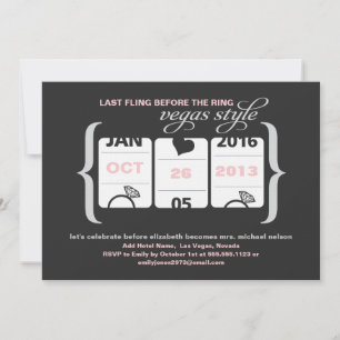 Invitation Fente machine à sous Bachelorette Party à Vegas