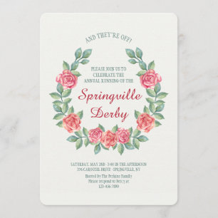 Invitation Fer à cheval d'invitation de roses