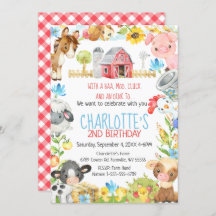 Ferme Barnyard Animal Anniversaire