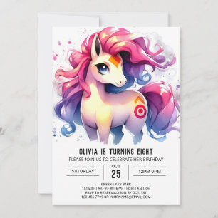Invitation Ferme Cheval Editable Anniversaire
