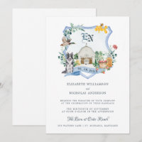 Ferme de campagne rustique | Blason de mariage de 