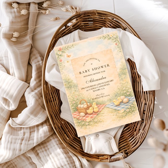 Invitation Ferme de conte de fées pour la fête de bébé (Créateur téléchargé)