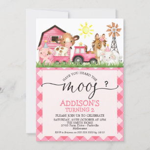 Invitation Ferme de filles avez-vous entendu l'invitation d'a