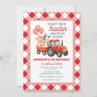 Ferme du tracteur rouge pour le 1er anniversaire