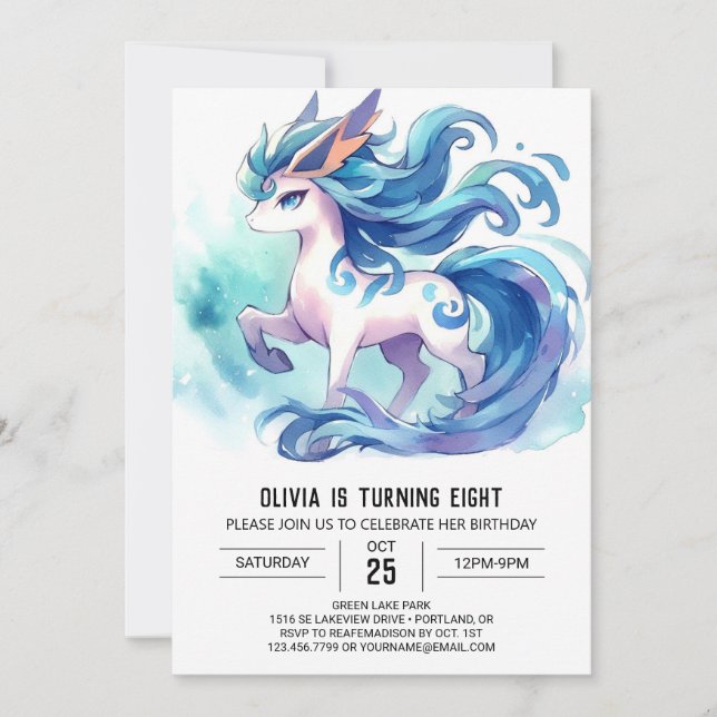Invitation Ferme Enfants Cheval Anniversaire (Devant)