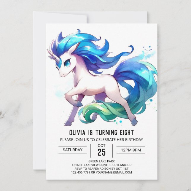 Invitation Ferme Enfants Cheval Anniversaire (Devant)
