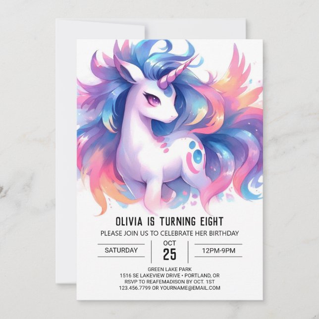 Invitation Ferme Printable Cheval Anniversaire (Devant)