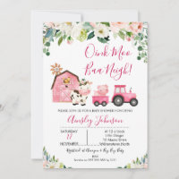 Ferme rose Baby shower Animaux de la ferme