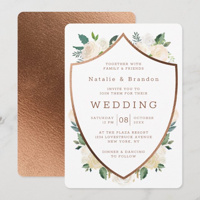 Invitation Ferme Rustique Fraîche Crème de automne Cadre Mari (Devant / Derrière)