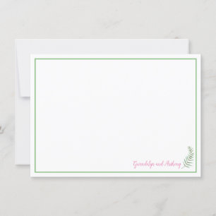 Invitation Ferme verte, rose et blanche Personnalisée