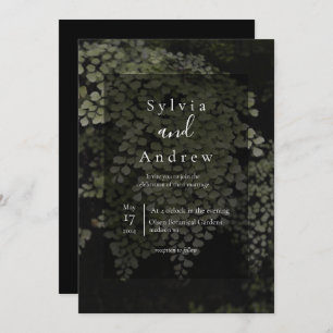 Invitation Fermes sombres et Moody Mariage moderne Inviter