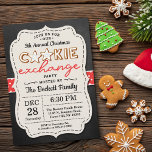 Invitation Festif Chalkboard Échange de cookies Noël<br><div class="desc">Célébrez Noël dans le style cette année avec ces invitations de fêtes d'échange de biscuits branchées. Le design est facile à personnaliser avec votre propre libellé et vos invités seront ravis quand ils reçoivent ces invitations fabuleux.</div>