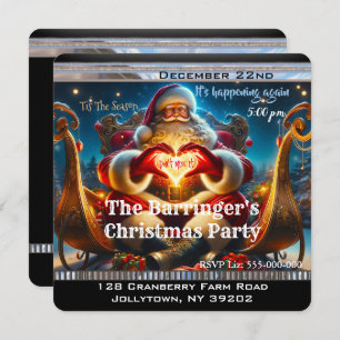 Invitation Festif d'hiver de père Noël