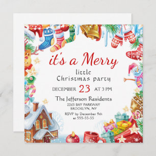 Invitation Festin Funny Joyeux Petit Noël Fête Fête