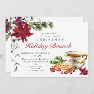 Invitation Festin Poinsettia Noël